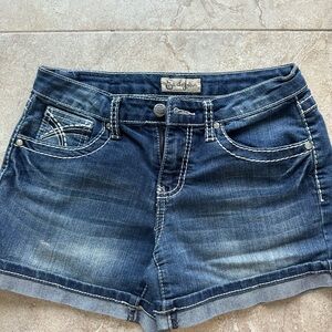 Women's Blue Denim Shorts- Vintage Earl Jeans